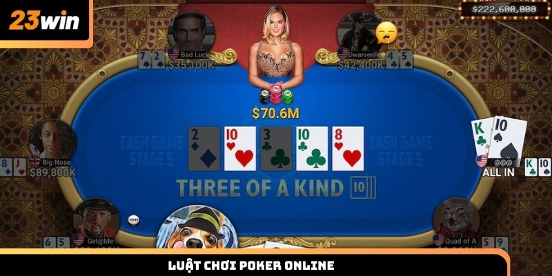 Khám phá luật chơi Poker tại 23win cho thành viên mới